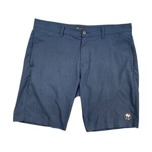 Travis Mathew Shorts Mens 36 Navy Performance Hybrid Stretch Golf Chino Pocket